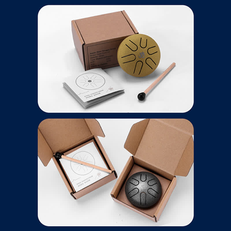 Miniaturowy stalowy bęben językowy 3-calowy zestaw bębnów leczniczych