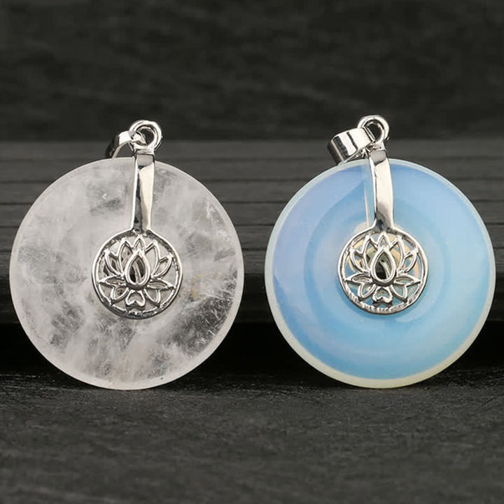 Buddha Stones Różne Kryształy Ametyst Różowy Kryształ Lotos Uzdrawiający Naszyjnik Wisiorek - image 23