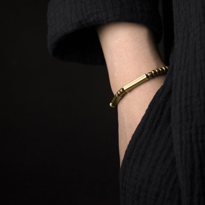 Bransoletka Buddha Stones Tybetańskie Prosty Projekt Miedziany Bogactwo Szczęście