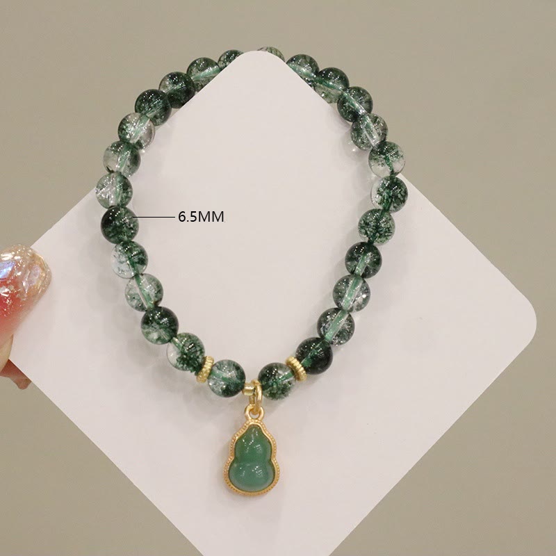 Bransoletka Buddha Stones Natural Green Phantom Confidence Gourd Budda Charm