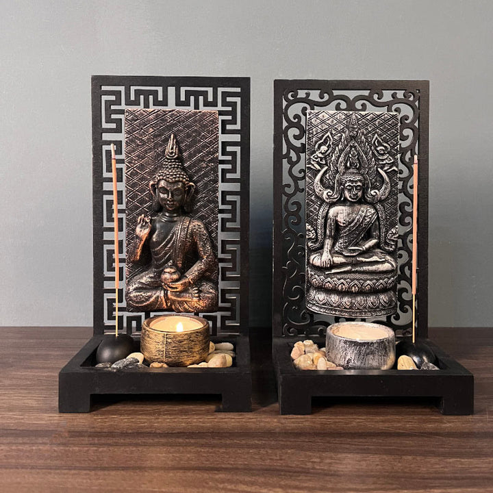 Buddha Stones Budda Współczucie Spokój Dom Żywica Modlitwa Ołtarz Dekoracja