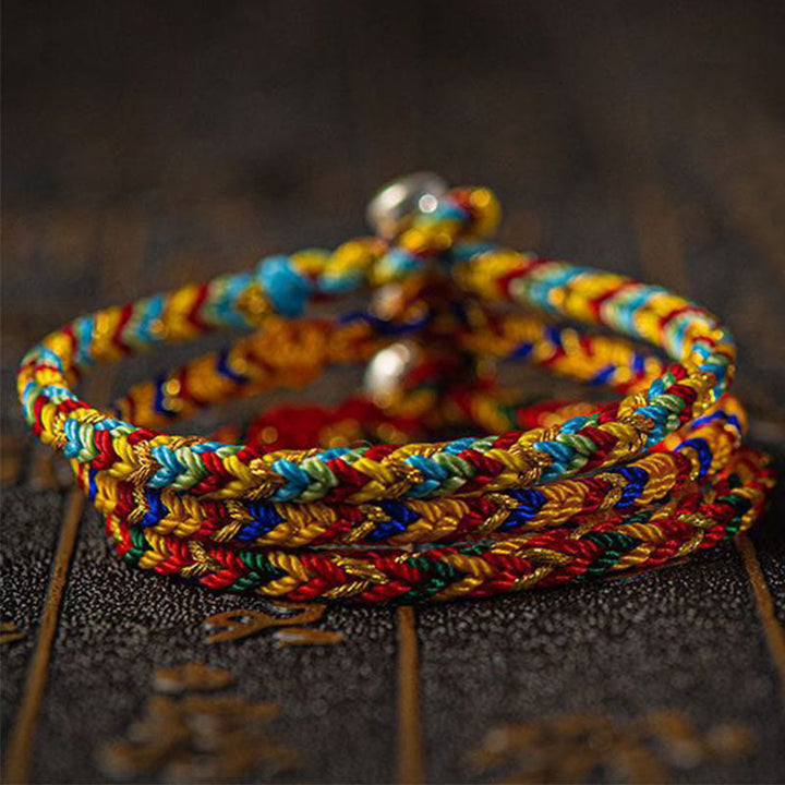 Buddha Stones "Niech Ci się poszczęści i odniesiesz sukces" Bransoletka na szczęście wielokolorowa