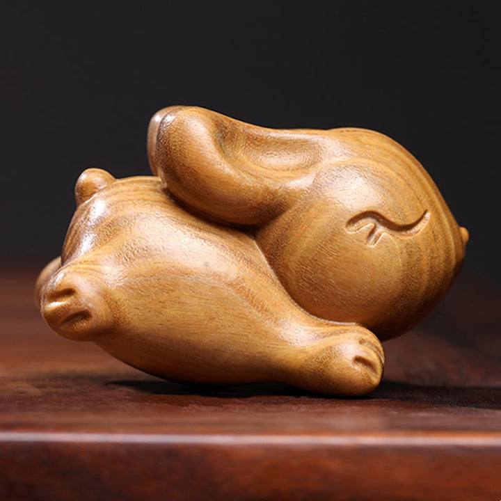 Buddha Stones Zielone Drzewo Sandałowe Małe Mini Słodkie Króliczki Króliczki Dekoracje Pokoju