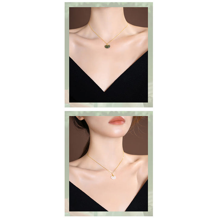 Buddha Stones 925 Srebro Sterling Naturalny Hetian Jade Cyan Jade Szczęście Śmiejący się Budda Motyl Naszyjnik Wisiorek - image 8