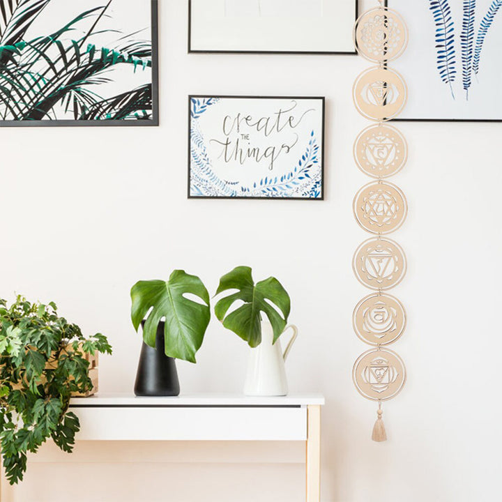 Buddha Stones Czakra Równoważący Wieszak Ścienny Wystrój Domu