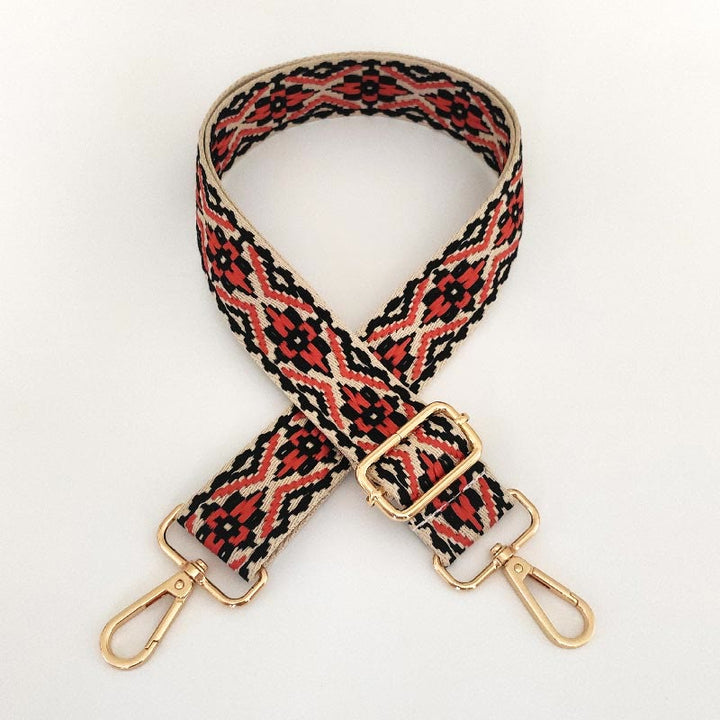 Wielokolorowe haftowane paski do toreb na ramię