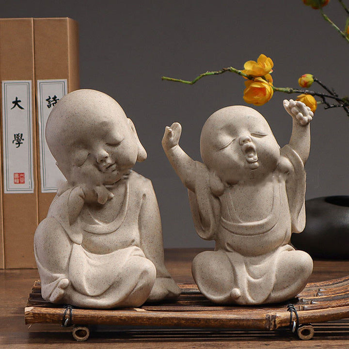 Buddha Stones Tybetańska Medytacja Budda Mnich Błogosławieństwo Spokoju Żywica Dekoracja Domu