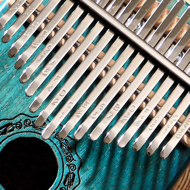 Kalimba z Buddha Stones 17 klawiszy Pianino kciukowe Drewno mahoniowe Akacja Orzech Przenośne pianino palce