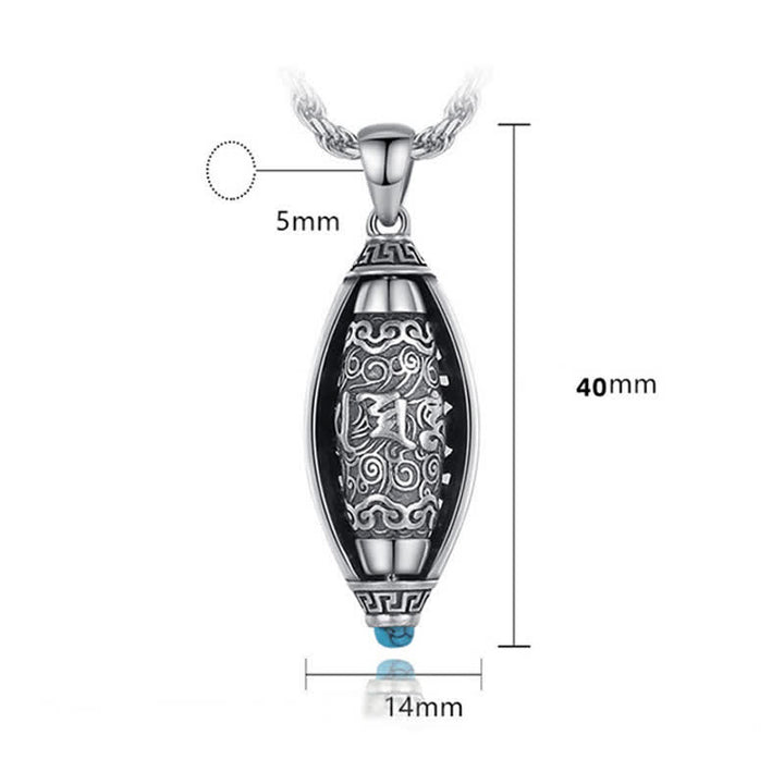 Buddha Stones Tybet Om Mani Padme Hum Ochronny Naszyjnik Obrotowy Wisiorek - image 10