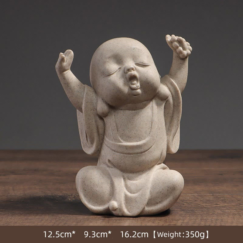 Buddha Stones Tybetańska Medytacja Budda Mnich Błogosławieństwo Spokoju Żywica Dekoracja Domu