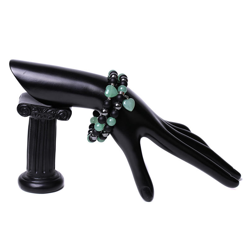 Bransoletka ochronna z Buddha Stones Onyks Tygrysie Oko Kryształ Miłość Serce