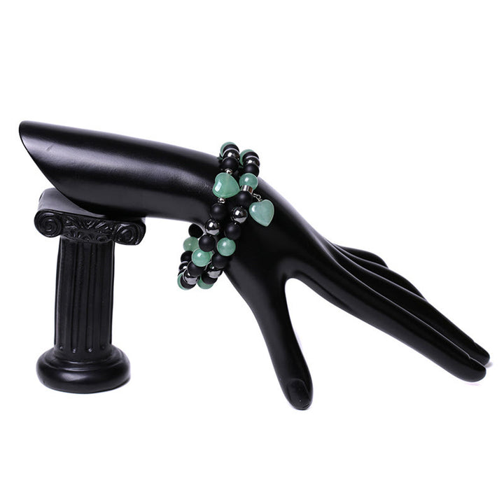 Bransoletka ochronna z Buddha Stones Onyks Tygrysie Oko Kryształ Miłość Serce