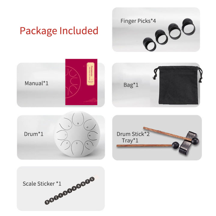 Buddha Stones językowy ze stali Dźwięk uzdrawiający Medytacja Wzór lotosu Zestaw perkusyjny 8 nut 6-calowy instrument perkusyjny