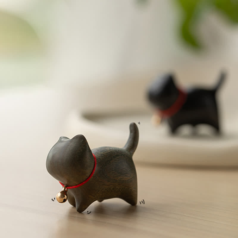 Buddha Stones drzewo sandałowe Małe liście Czerwone drzewo sandałowe Słodkie zwierzęta koty Uspokajający spokój Dekoracja - image 6