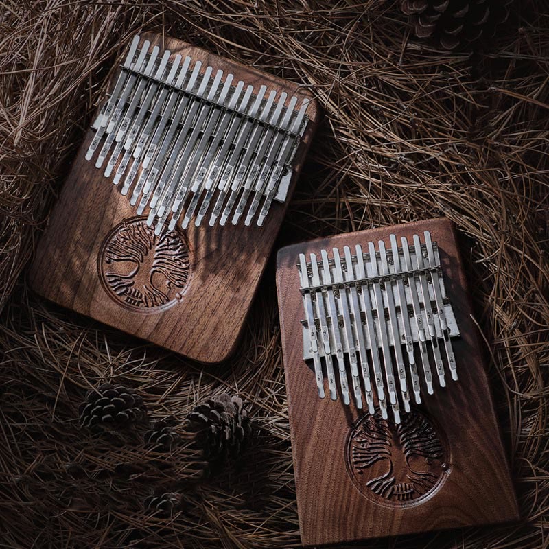 Kalimba 34 klawisze Thumb Piano Tree of Life Design przenośny palec Marimba Piano