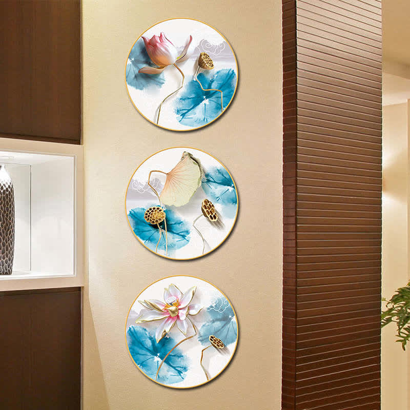 3 szt. naklejki ścienne do medytacji oświecenia kwiatu lotosu