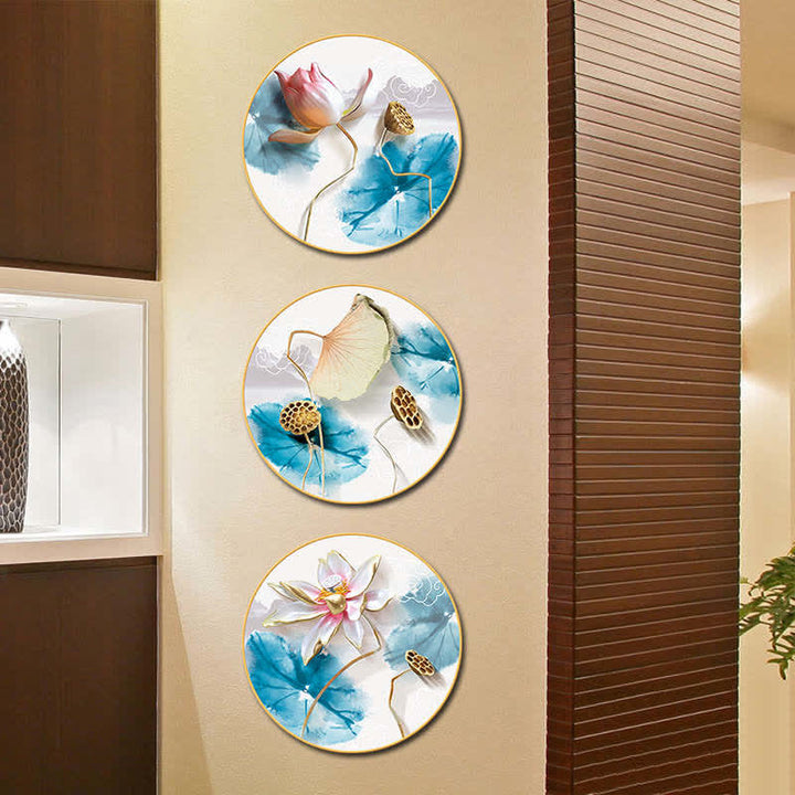 3 szt. naklejki ścienne do medytacji oświecenia kwiatu lotosu