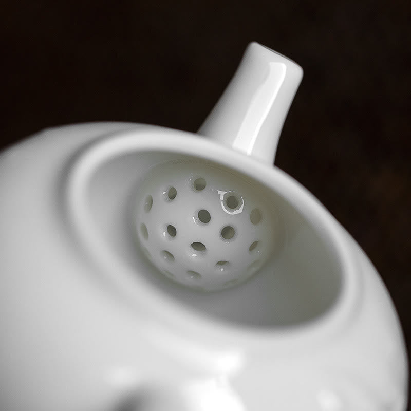 Biały Śliwkowy Sosnowy Bambusowy Grawerowany Ceramiczny Czajnik