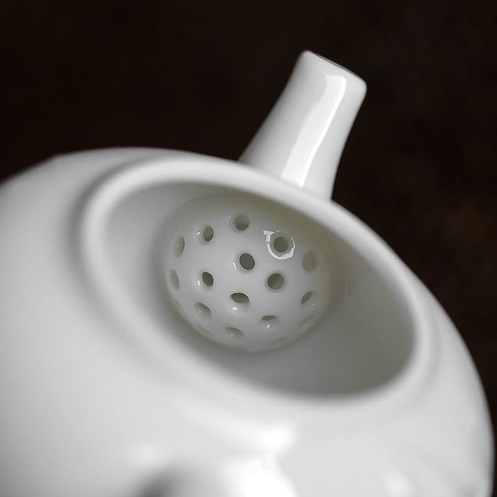 Biały Śliwkowy Sosnowy Bambusowy Grawerowany Ceramiczny Czajnik