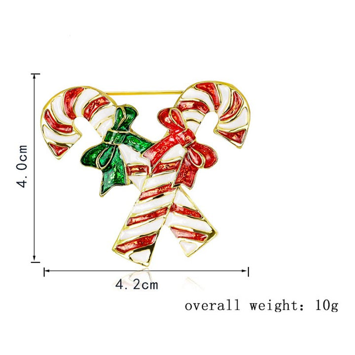 Broszka z kryształkami i wielokolorowymi cyrkoniami na Boże Narodzenie