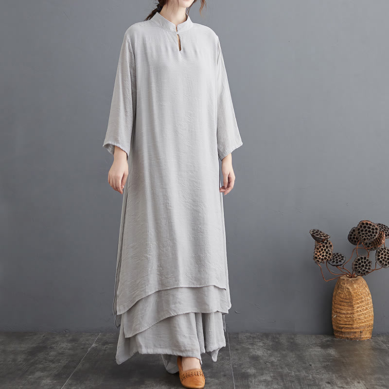 Buddha Stones Prosty wzór Medytacja Modlitwa Duchowa Praktyka Zen Joga Odzież Zestaw damski