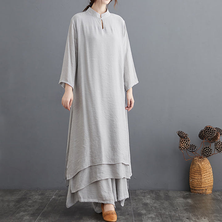 Buddha Stones Prosty wzór Medytacja Modlitwa Duchowa Praktyka Zen Joga Odzież Zestaw damski