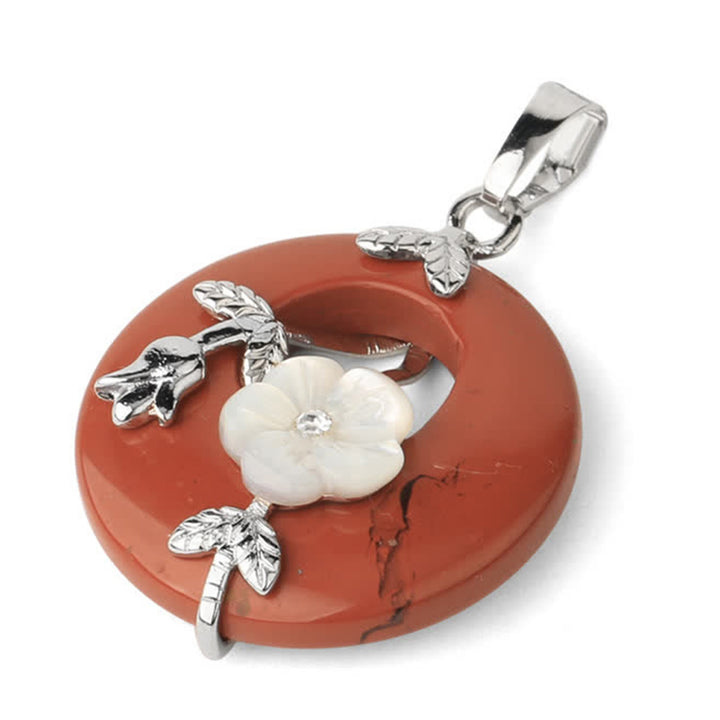 Buddha Stones Różne Kryształy Ametyst Zielony Awenturyn Kwiat Uzdrawiający Naszyjnik Wisiorek