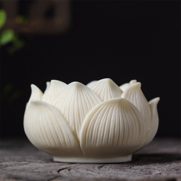 Buddha Stones Mini Kość Słoniowa Owoce Kwan Yin Awalokiteśwara Lotos Bogactwo Dekoracja Biurka