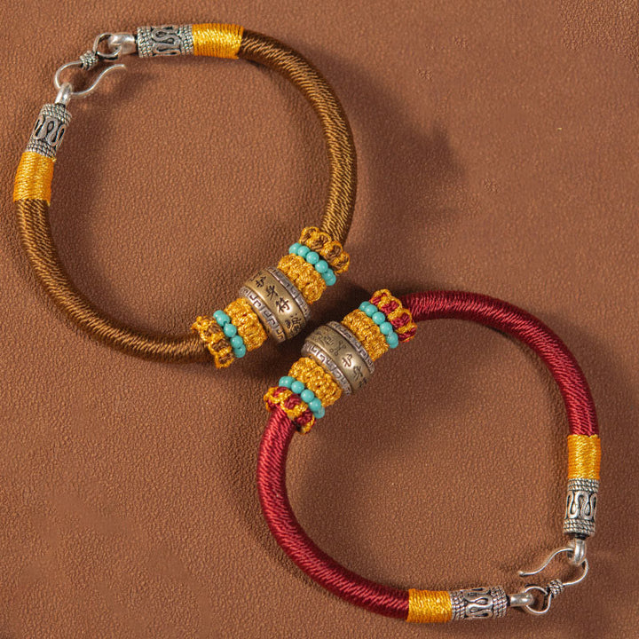 Buddha Stones Ręcznie Robione Tybetańskie Amulet King Kong Knot Ochrona Szczęścia Bransoletka Pleciona - image 1