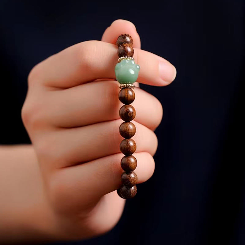 Bransoletka ochronna Buddha Stones Sandałowiec Piękny koci łapka - image 4