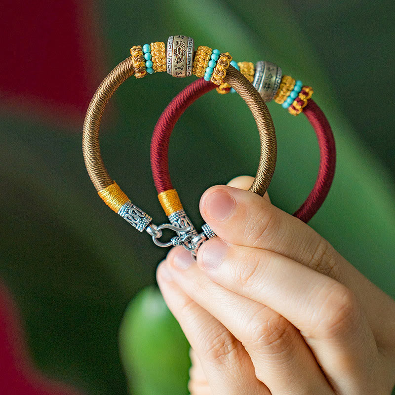 Buddha Stones Ręcznie Robione Tybetańskie Amulet King Kong Knot Ochrona Szczęścia Bransoletka Pleciona - image 14