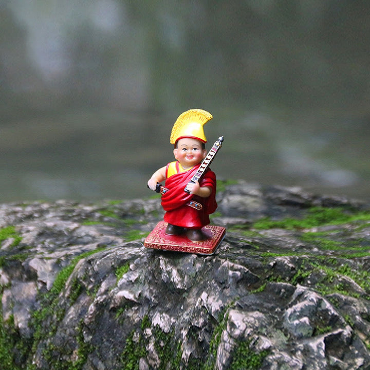 Buddha Stones malowane ręcznie tybetańskie figurki Lamy rzeźbione kreatywne ozdoby do dekoracji domu i biura