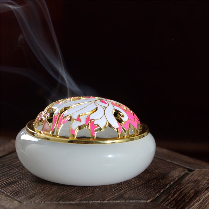 Buddha Stones Dziewięcioogoniasty Lis Liuli Kryształ Uzdrawiający Medytacja Kadzidło Palnik