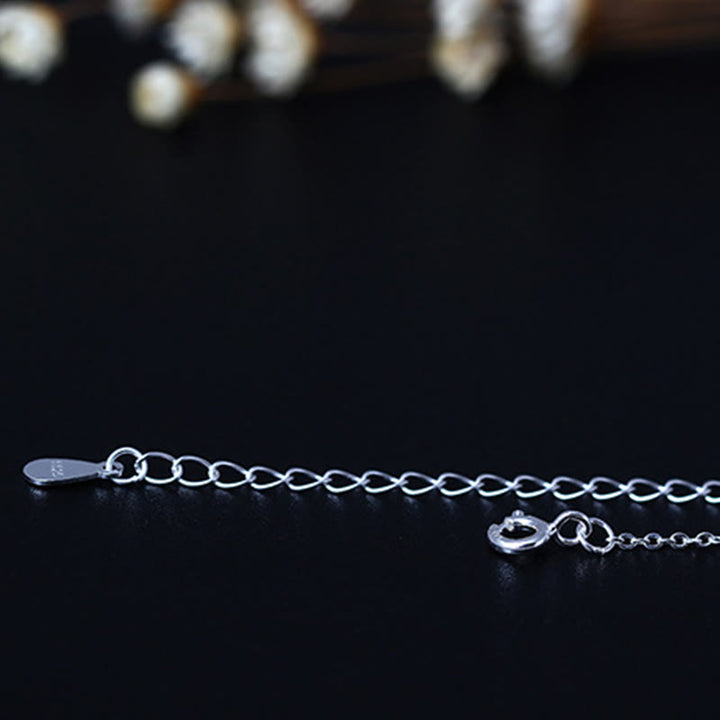 Naszyjnik z Buddha Stones 925 ze srebra próby 925 z kwiatem lotosu i lazurytem do pielęgnacji - image 10