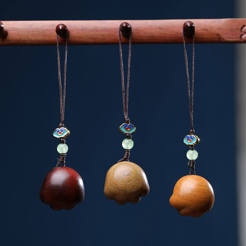 Buddha Stones Sandałowe Małe Liście Czerwone Drzewo Sandałowe Zielone Drzewo Sandałowe Szczęśliwy Kot Łapa Pazur Om Mani Padme Hum Ochrona Telefon Wiszący Dekoracja - image 2