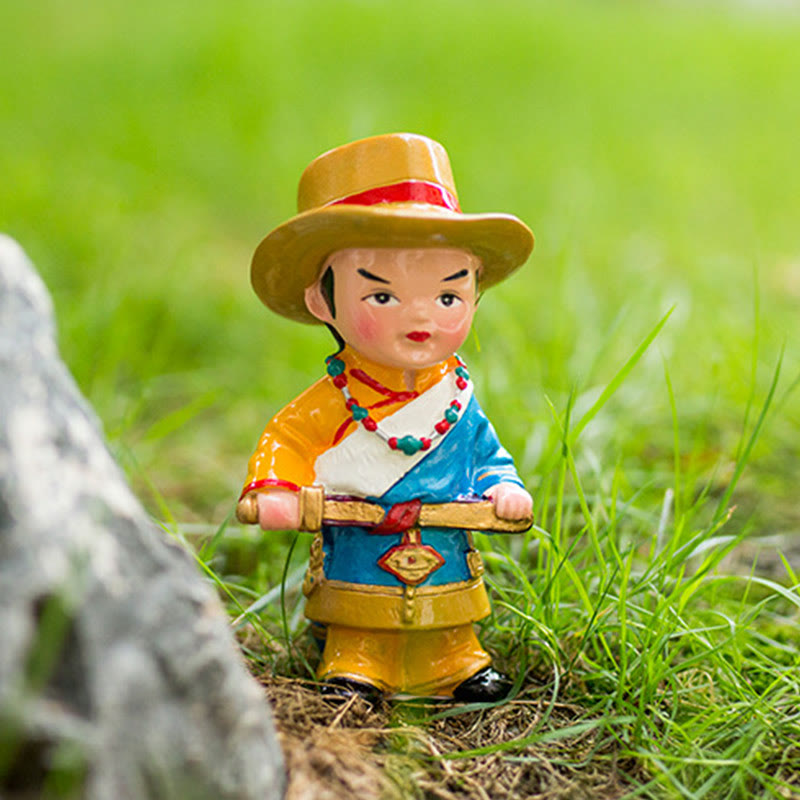 Buddha Stones malowane ręcznie tybetańskie figurki kreatywny dom biuro dekoracja samochodu ozdoba