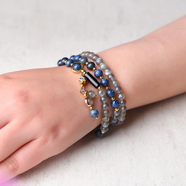 Bransoletka Moonstone Lazurite Calm Healing Positive