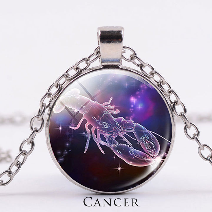 12 konstelacji zodiaku Księżyc Gwiaździste niebo Ochrona Błogosławieństwo Naszyjnik Wisiorek