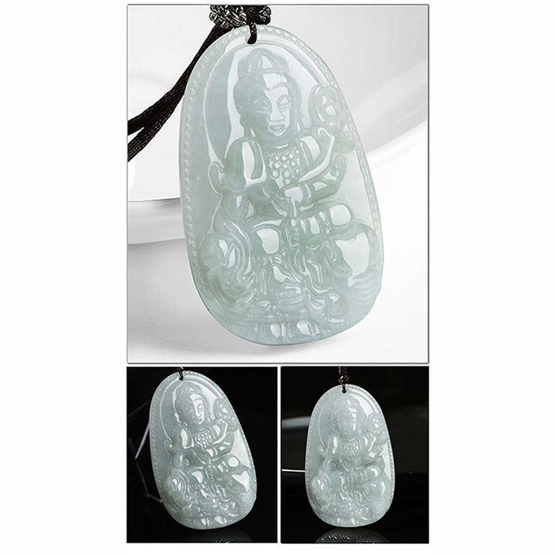 Buddha Stones Chiński Zodiak Natal Budda Jadeit Bogactwo Dobrobyt Naszyjnik Wisiorek - image 10