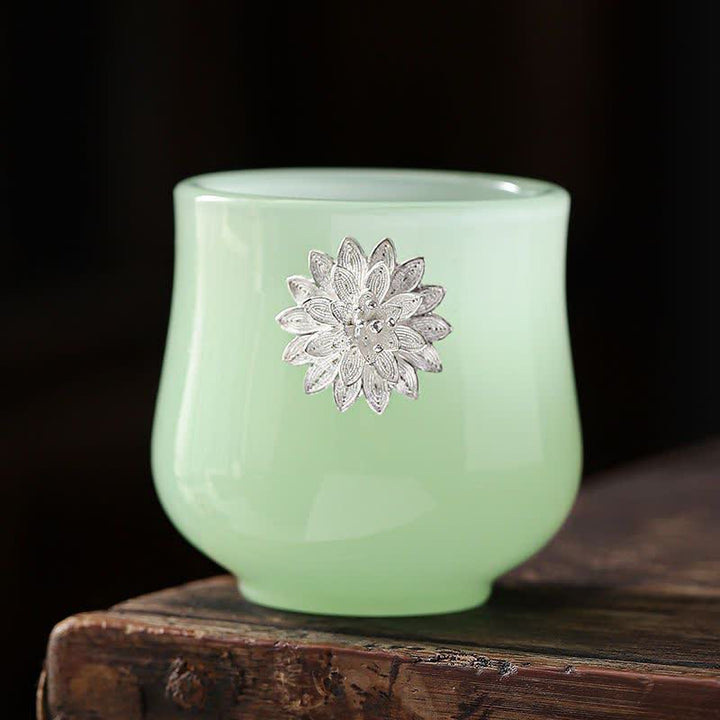 Buddha Stones Lotos Smok Feniks Kwiat Ceramiczny Filiżanka Filiżanki do Herbaty