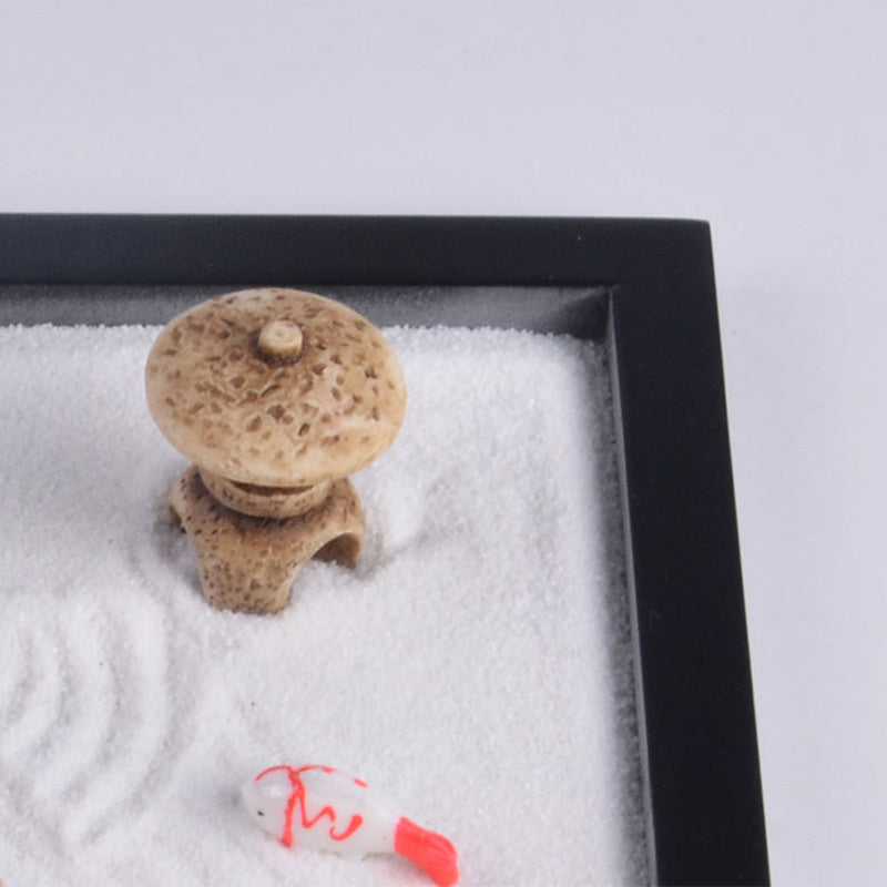 Buddha Stones Koi Mały Most Spokój Medytacja Ogród Zen Dekoracja