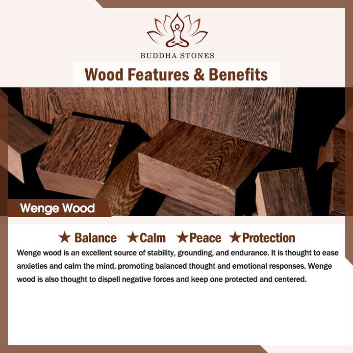 Bransoletka lecznicza z frędzlami z drewna wenge