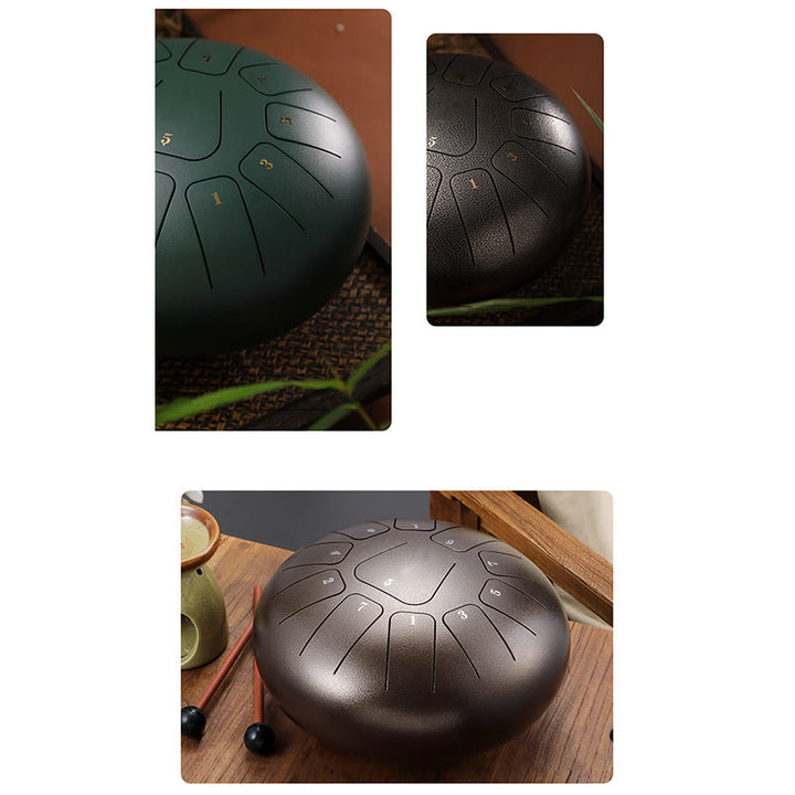 Buddha Stones stalowy językowy Dźwięk uzdrawiający uważność medytacja joga zestaw perkusyjny 11 nut 8 cali - image 25