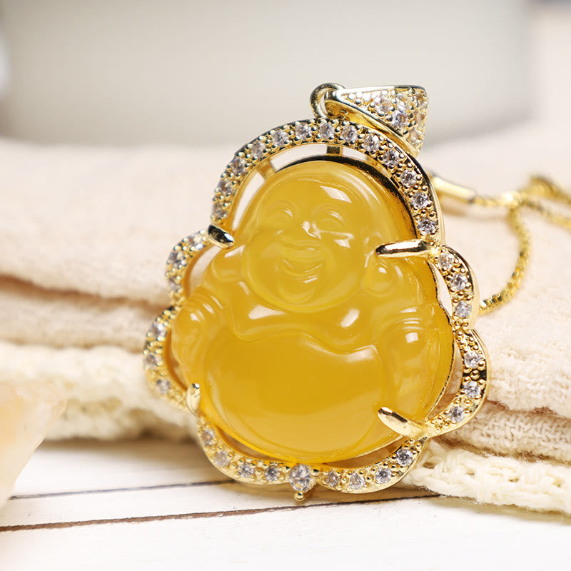 Buddha Stones Naszyjnik Powodzenia Śmiejący się Budda - image 19