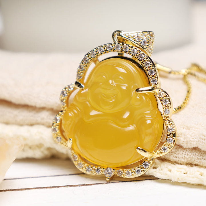 Buddha Stones Naszyjnik Powodzenia Śmiejący się Budda - image 19