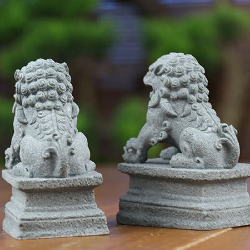 Buddha Stones Lew Fu Foo Psy Słoń Odpędzają Zło Błogosławieństwo Dekoracja Domu