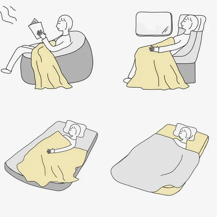 Geometryczny ciepły wygodny koc kempingowy do biura domowego