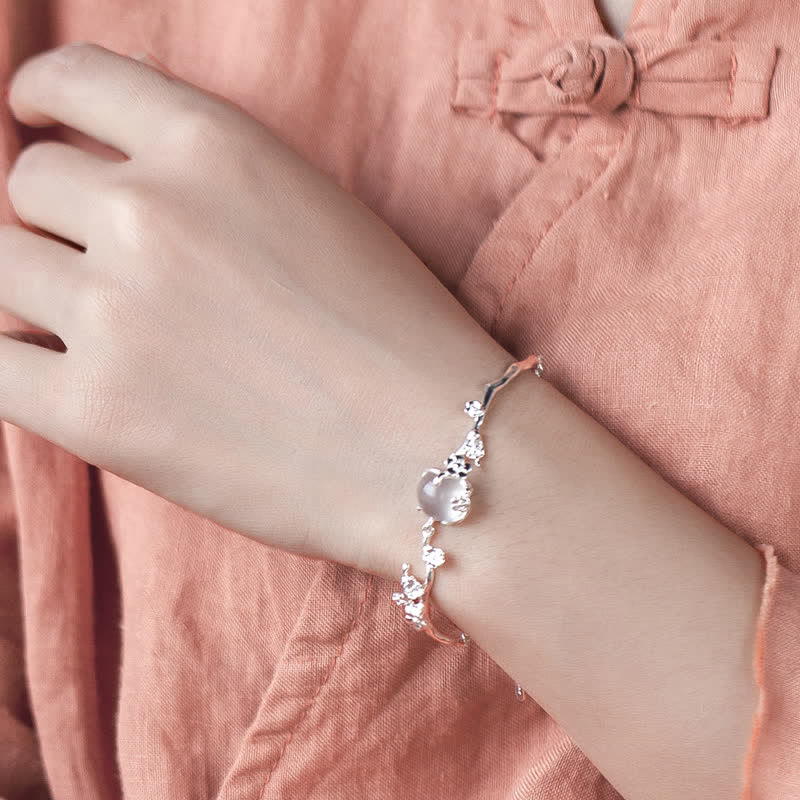 Bransoletka Buddha Stones Plum Blossom Chalcedon Positive