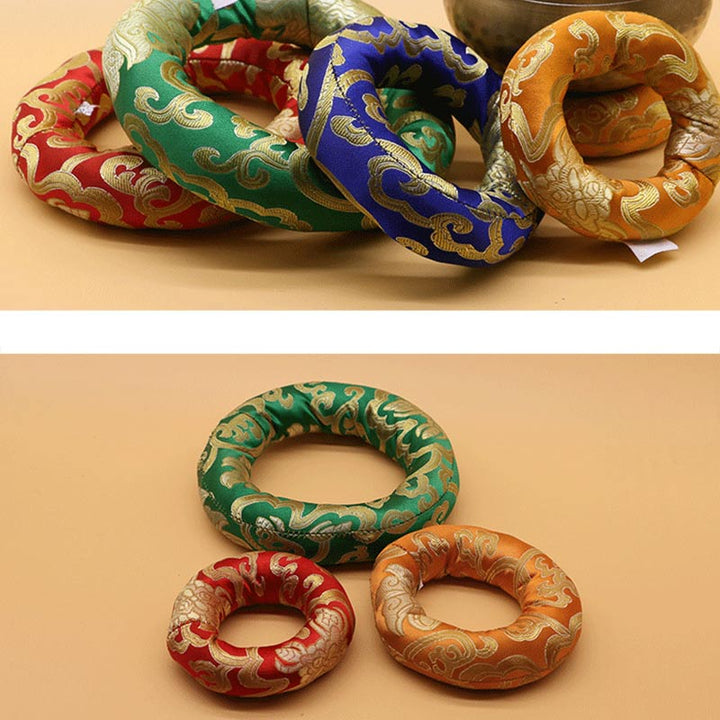 Buddha Stones Tybetańska misa śpiewająca Poduszka dekoracyjna rękodzieło