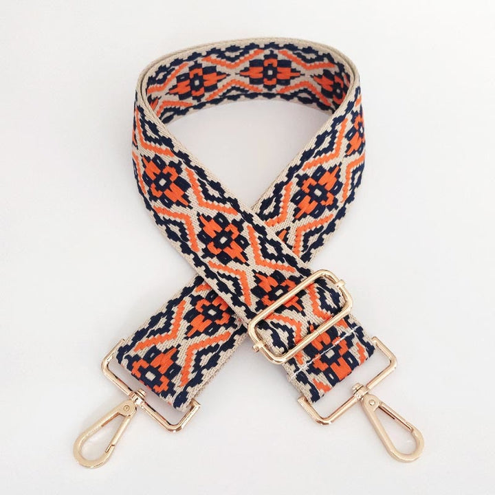 Wielokolorowe haftowane paski do toreb na ramię